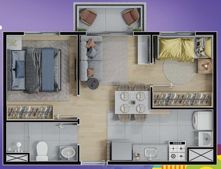 Apartamento à venda com 36m², 2 quartos com vaga - 18