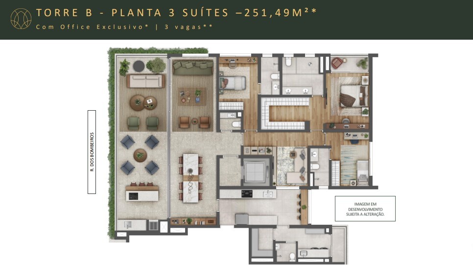 Apartamento à venda com 251m², 3 quartos com vaga - 21