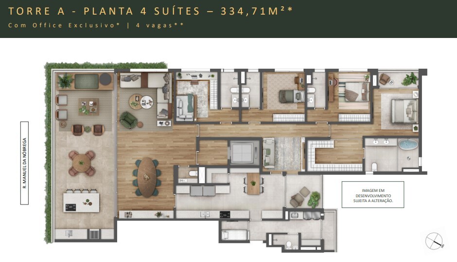 Apartamento à venda com 334m², 4 quartos com vaga - 21
