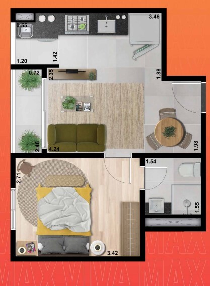 Apartamento à venda com 32m², 1 quarto sem vaga - 11