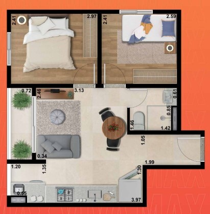 Apartamento à venda com 37m², 2 quartos com vaga - 11