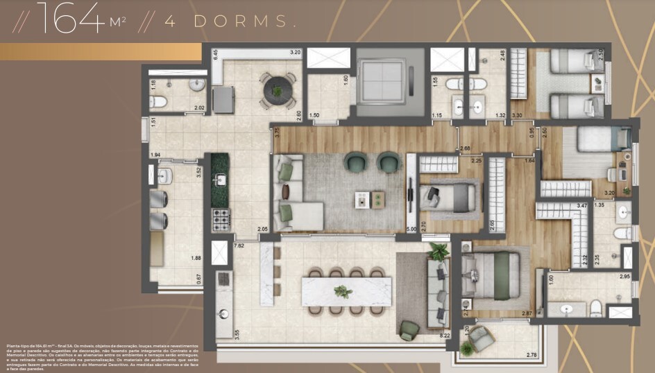 Apartamento à venda com 164m², 4 quartos com vaga - 21
