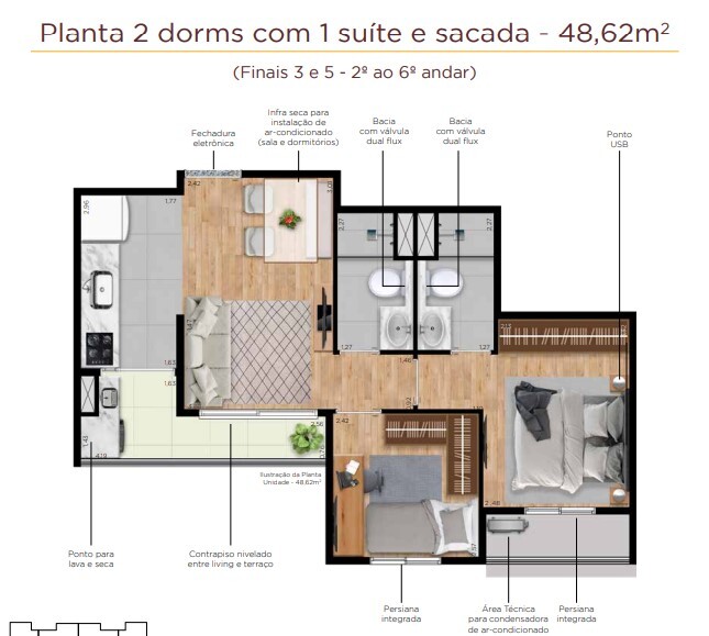 Apartamento à venda com 48m², 2 quartos com vaga - 17
