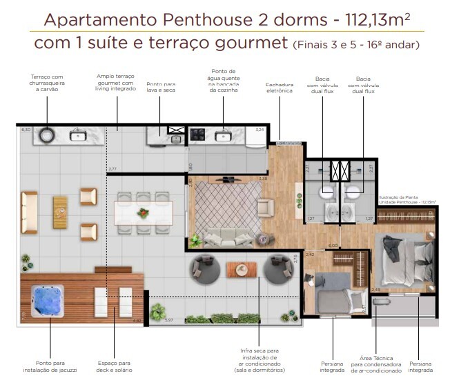 Apartamento à venda com 112m², 2 quartos com vaga - 17
