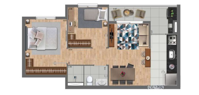 Apartamento à venda com 43m², 2 quartos com vaga - 20