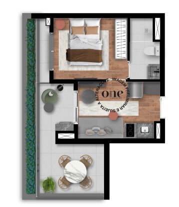 Apartamento à venda com 35m², 1 quarto sem vaga - 19