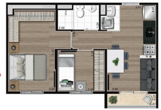 Apartamento à venda com 38m², 2 quartos sem vaga - 12
