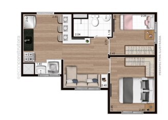 Apartamento à venda com 32m², 2 quartos sem vaga - 13