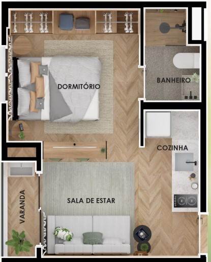 Studio à venda com 26m², 0 quartos sem vaga - 17