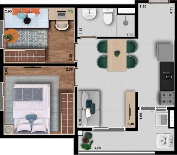 Apartamento à venda com 44m², 2 quartos com vaga - 16