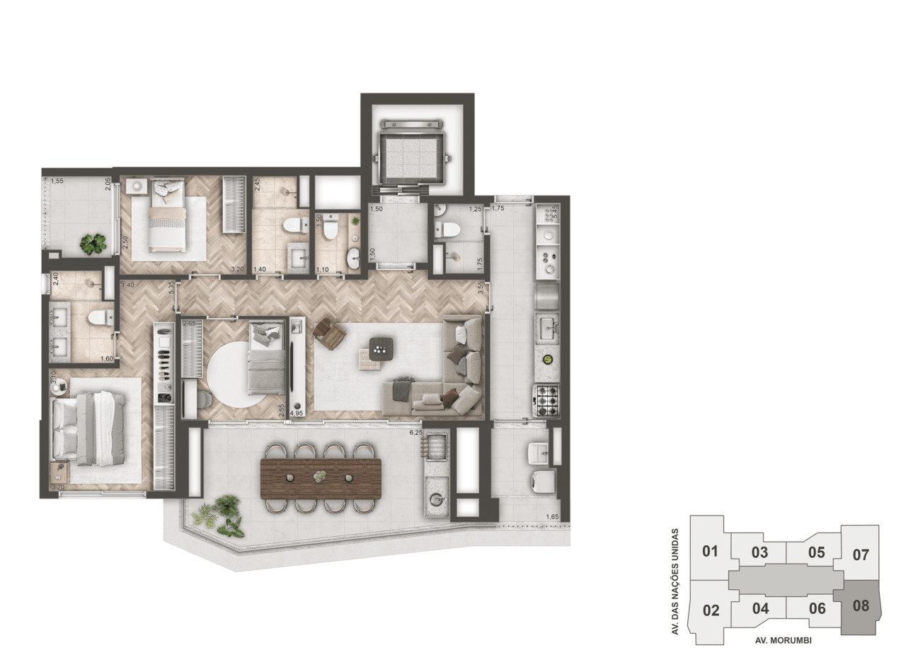 Apartamento à venda com 114m², 3 quartos com vaga - 20