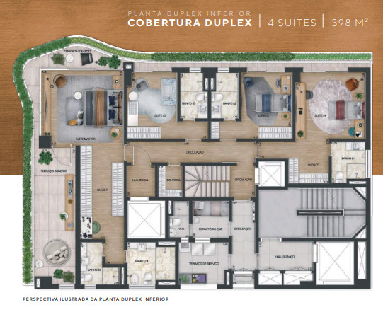 Apartamento à venda com 398m², 4 quartos com vaga - 19