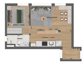 Apartamento à venda com 37m², 2 quartos sem vaga - 28
