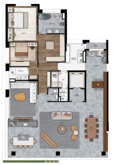 Apartamento à venda com 231m², 3 quartos com vaga - 38