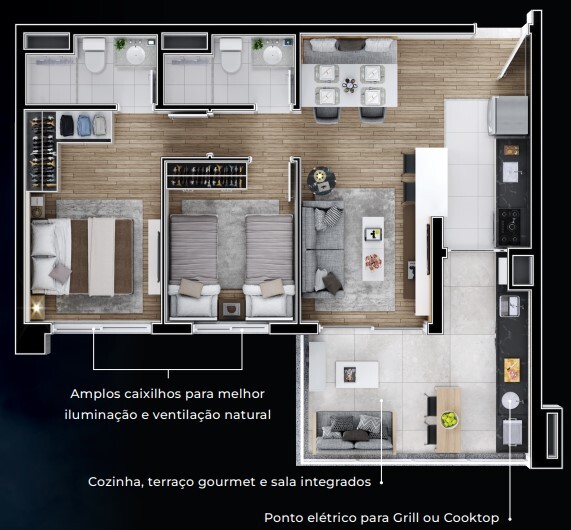 Apartamento à venda com 64m², 2 quartos com vaga - 18