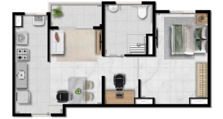 Apartamento à venda com 43m², 2 quartos sem vaga - 36