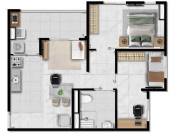 Apartamento à venda com 54m², 3 quartos com vaga - 36