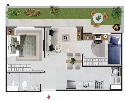 Apartamento à venda com 43m², 2 quartos sem vaga - 20