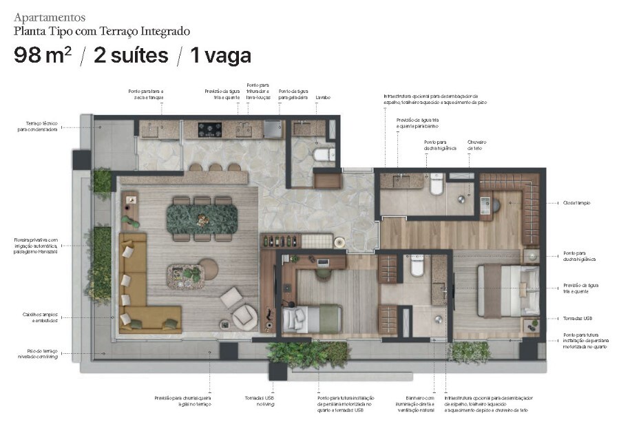 Apartamento à venda com 98m², 2 quartos com vaga - 29