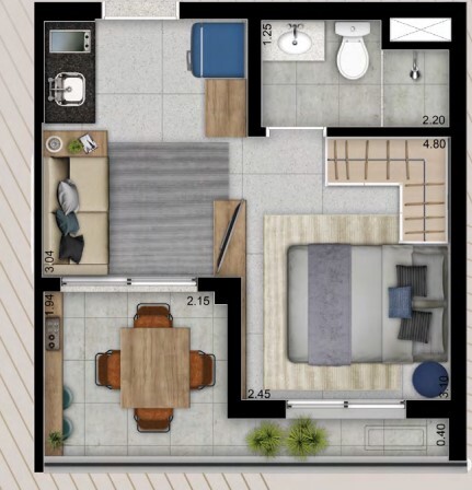 Studio à venda com 27m², 0 quartos sem vaga - 22