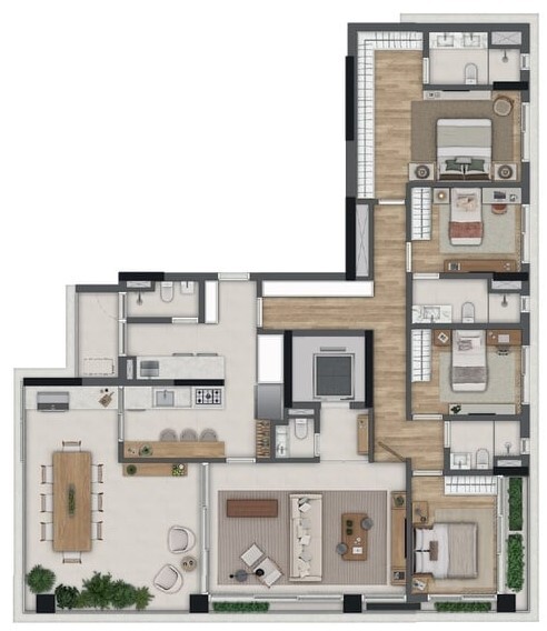 Apartamento à venda com 182m², 4 quartos com vaga - 18