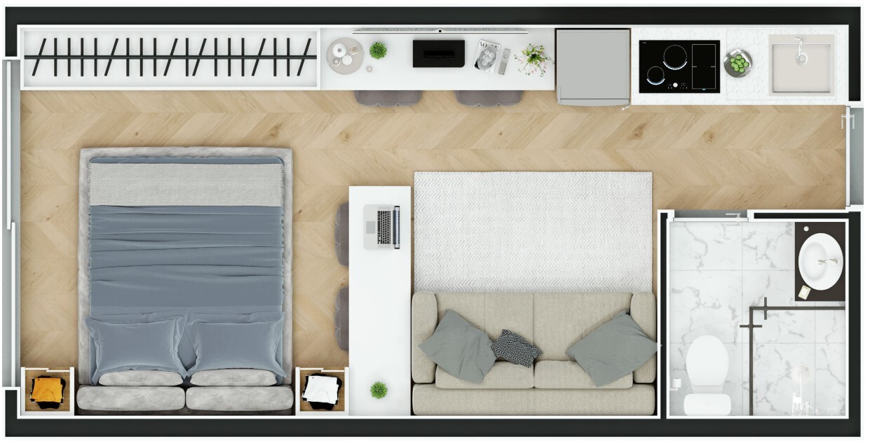 Studio à venda com 24m², 0 quartos sem vaga - 18