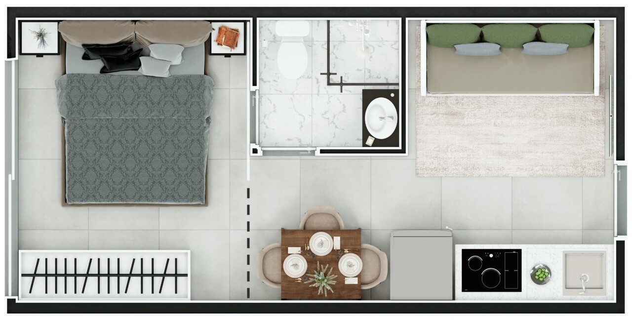 Studio à venda com 24m², 0 quartos sem vaga - 19