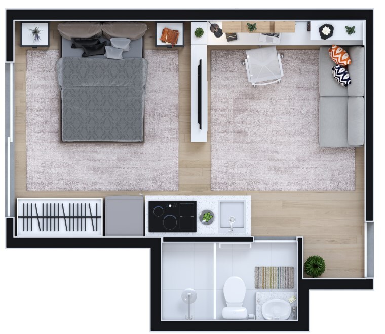 Studio à venda com 24m², 0 quartos sem vaga - 20