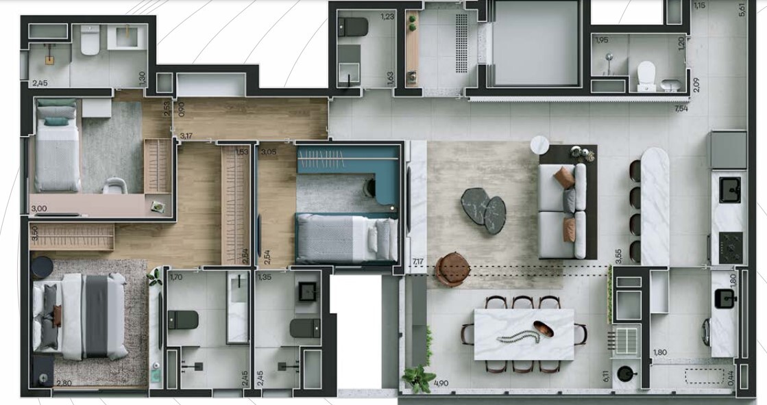 Apartamento à venda com 110m², 3 quartos com vaga - 21