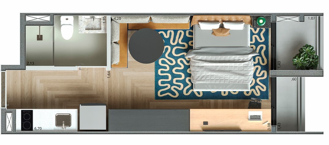 Studio à venda com 25m², 0 quartos sem vaga - 24