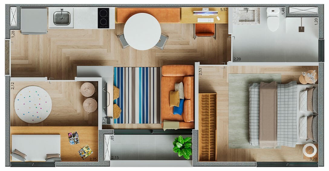 Apartamento à venda com 36m², 2 quartos sem vaga - 24