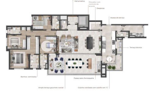 Apartamento à venda com 217m², 4 quartos com vaga - 13