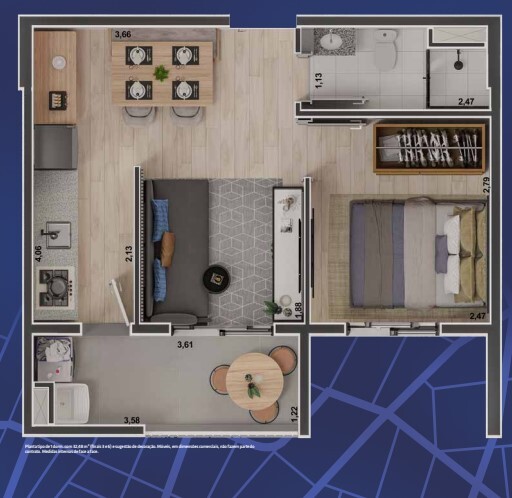 Apartamento à venda com 32m², 1 quarto sem vaga - 13