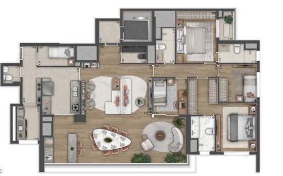 Apartamento à venda com 164m², 4 quartos com vaga - 30