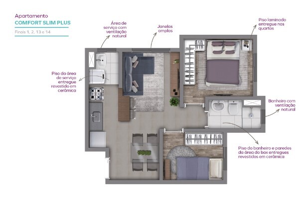 Apartamento à venda com 38m², 2 quartos sem vaga - 16