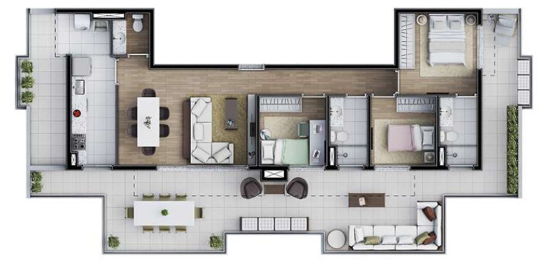 Apartamento à venda com 130m², 3 quartos com vaga - 19