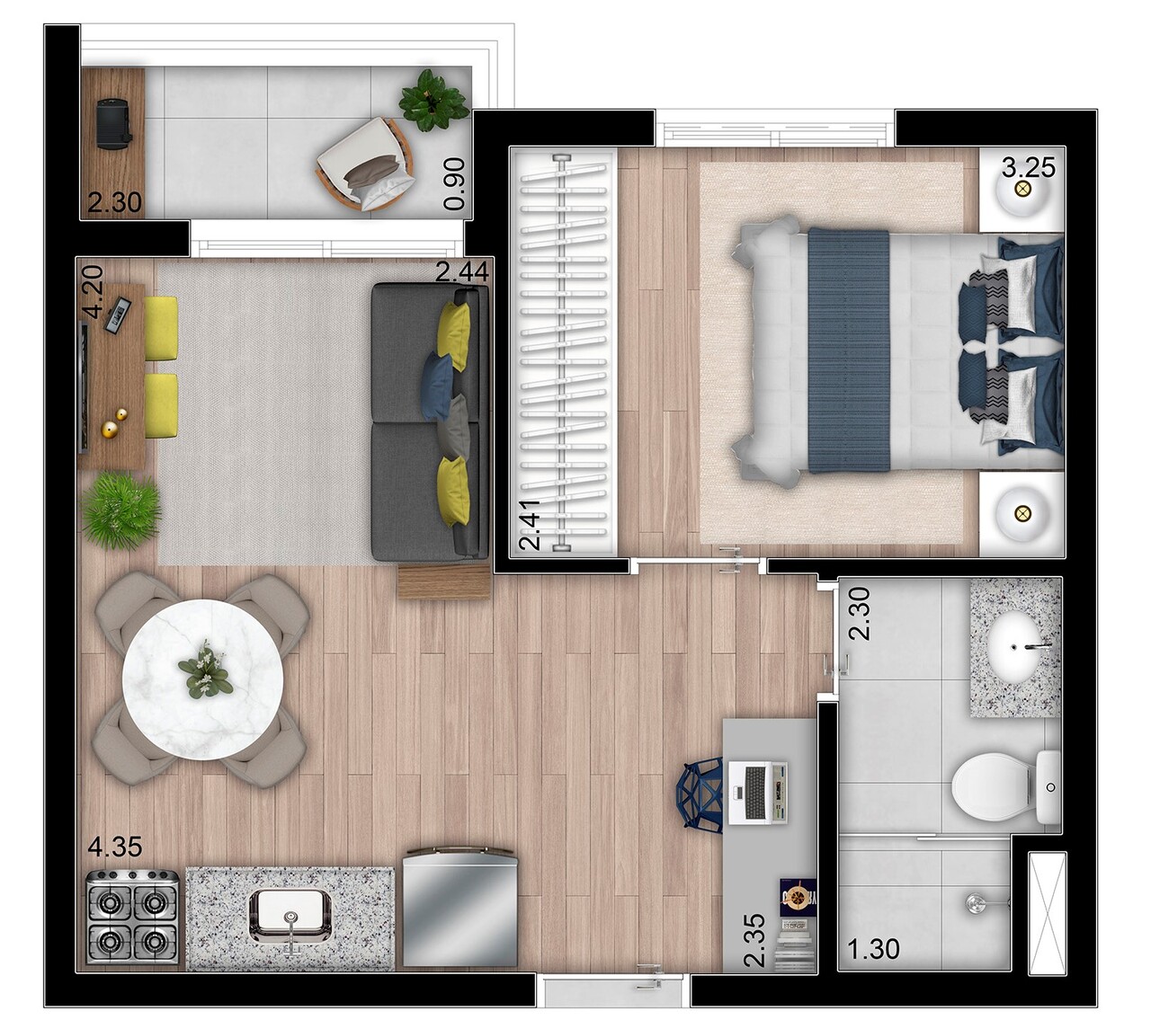 Apartamento à venda com 33m², 1 quarto com vaga - 11