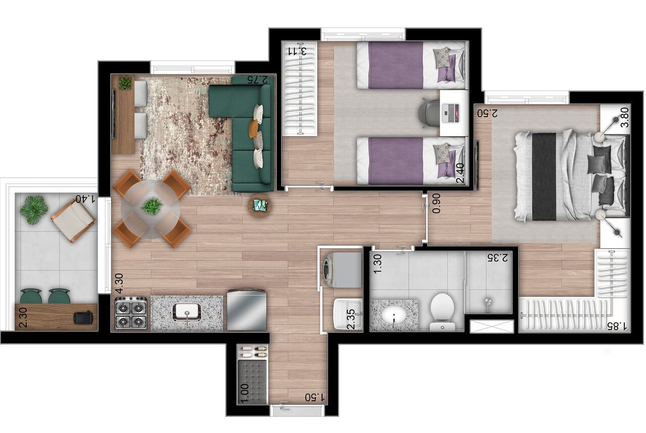 Apartamento à venda com 49m², 2 quartos com vaga - 11
