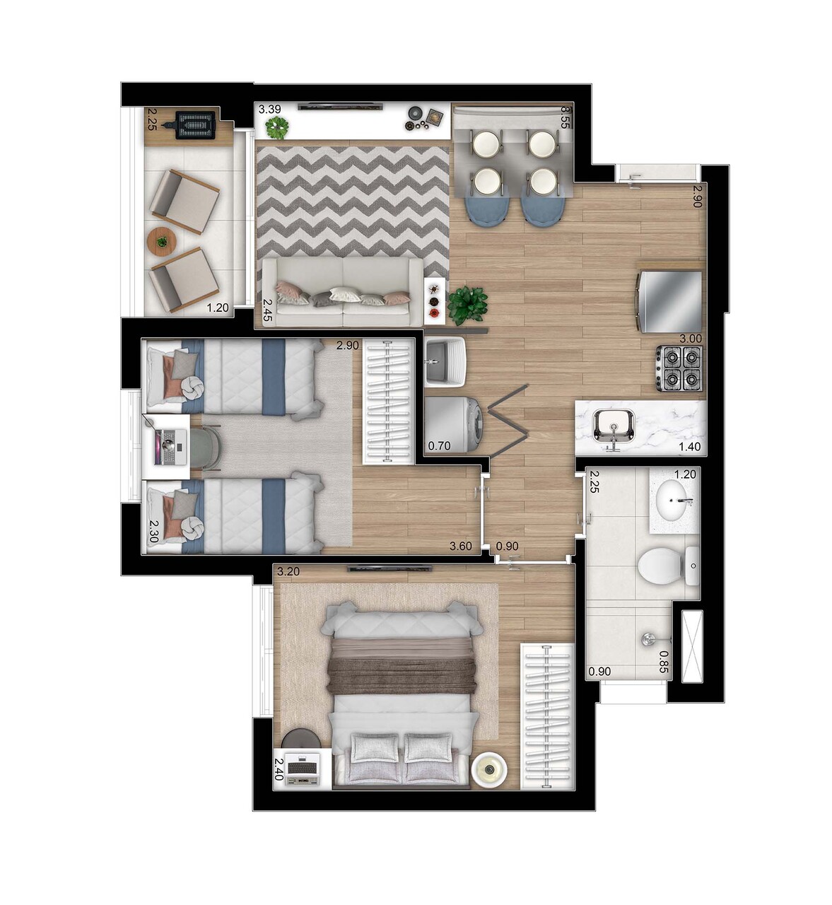 Apartamento à venda com 42m², 2 quartos com vaga - 11