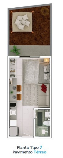 Studio à venda com 23m², 0 quartos sem vaga - 20