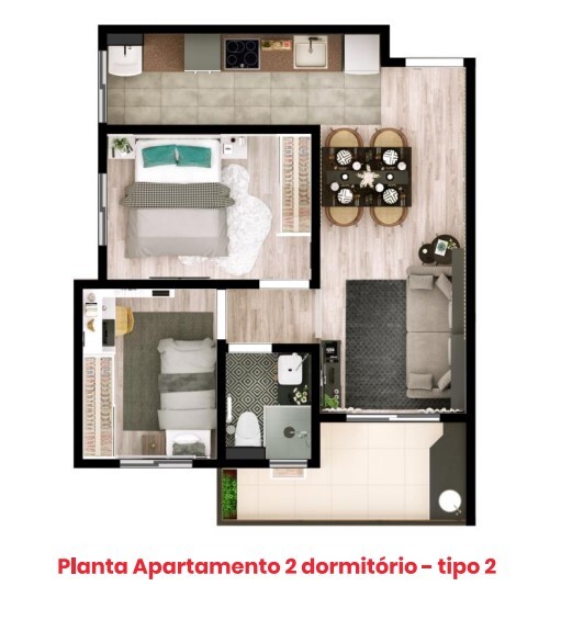 Apartamento à venda com 43m², 2 quartos sem vaga - 17