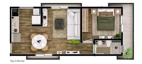 Apartamento à venda com 36m², 1 quarto sem vaga - 16