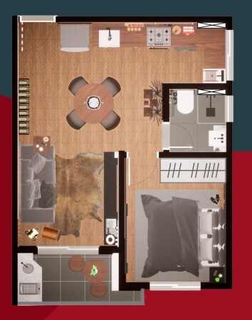 Apartamento à venda com 33m², 1 quarto sem vaga - 18