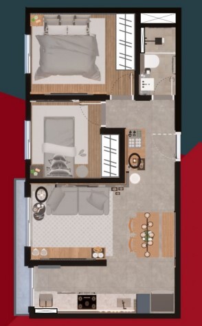 Apartamento à venda com 44m², 2 quartos sem vaga - 18