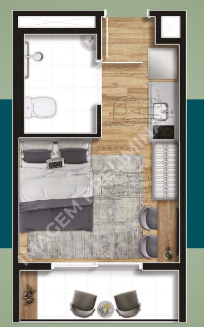 Studio à venda com 20m², 0 quartos sem vaga - 28