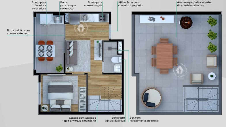 Apartamento à venda com 67m², 1 quarto sem vaga - 18
