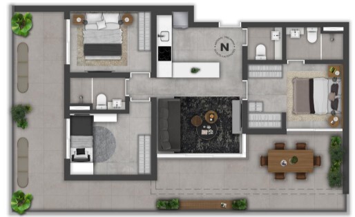 Apartamento à venda com 71m², 2 quartos sem vaga - 19