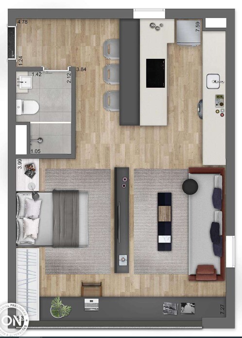 Apartamento à venda com 123m², 1 quarto sem vaga - 15