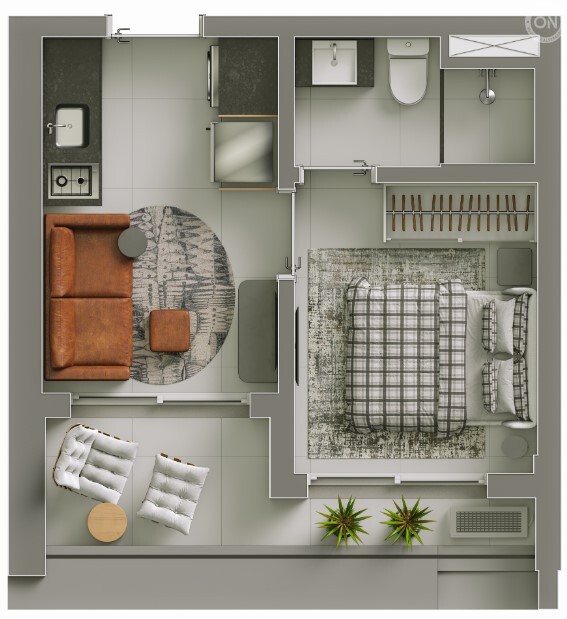 Apartamento à venda com 27m², 1 quarto sem vaga - 24