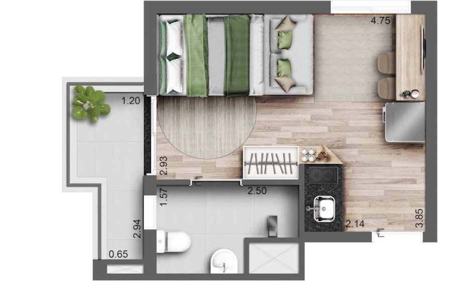 Apartamento à venda com 25m², 0 quartos sem vaga - 21